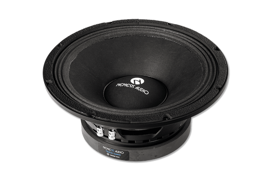 Nemesis Audio -  TEAM-12MR - 12″ midrange speaker, 800W, 4-Ohm, 99dB sensitivity, 3.5″ voice coil, competition-ready. Built for extreme loudness and reliability.