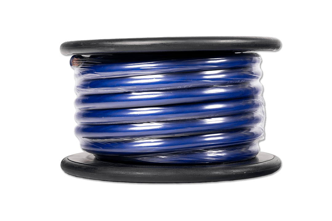 Nemesis Audio | NM-0G/50BL | 0-gauge | 50ft | Blue power wire. flexible