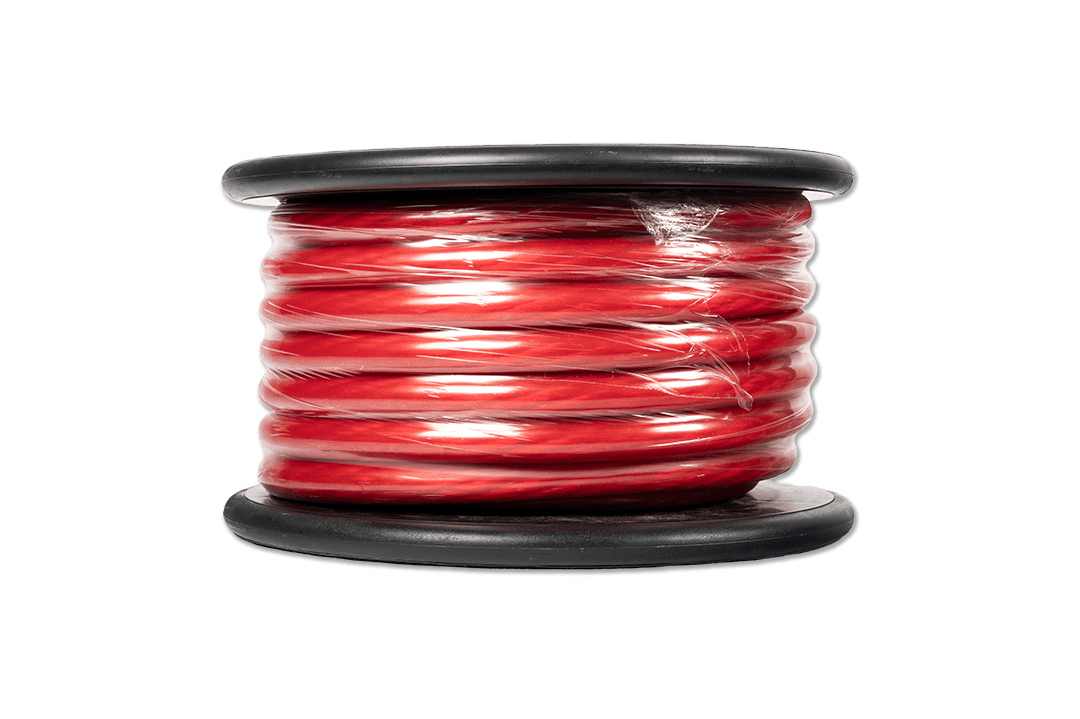 Nemesis Audio | NM-0G/50RD | 0-gauge | 50ft | red power wire. Heavy-duty, flexible
