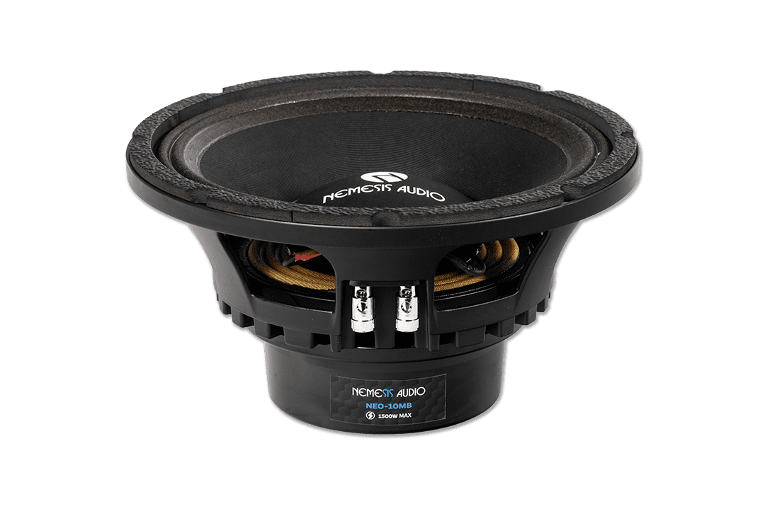 Nemesis Audio -  NEO-10MB - 10″ midbass speaker, 750W RMS. neodymium motor. Lightweight, high-efficiency design with extended range.