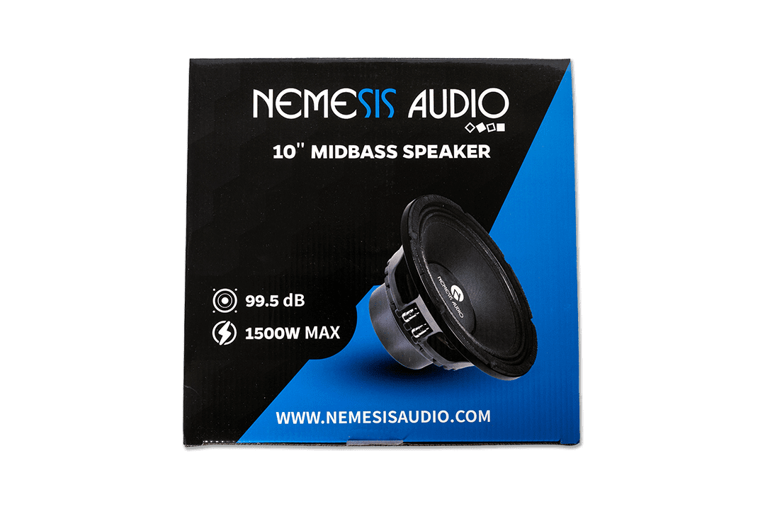 Nemesis Audio -  NEO-10MB - 10″ midbass speaker, 750W RMS. neodymium motor. Lightweight, high-efficiency design with extended range.