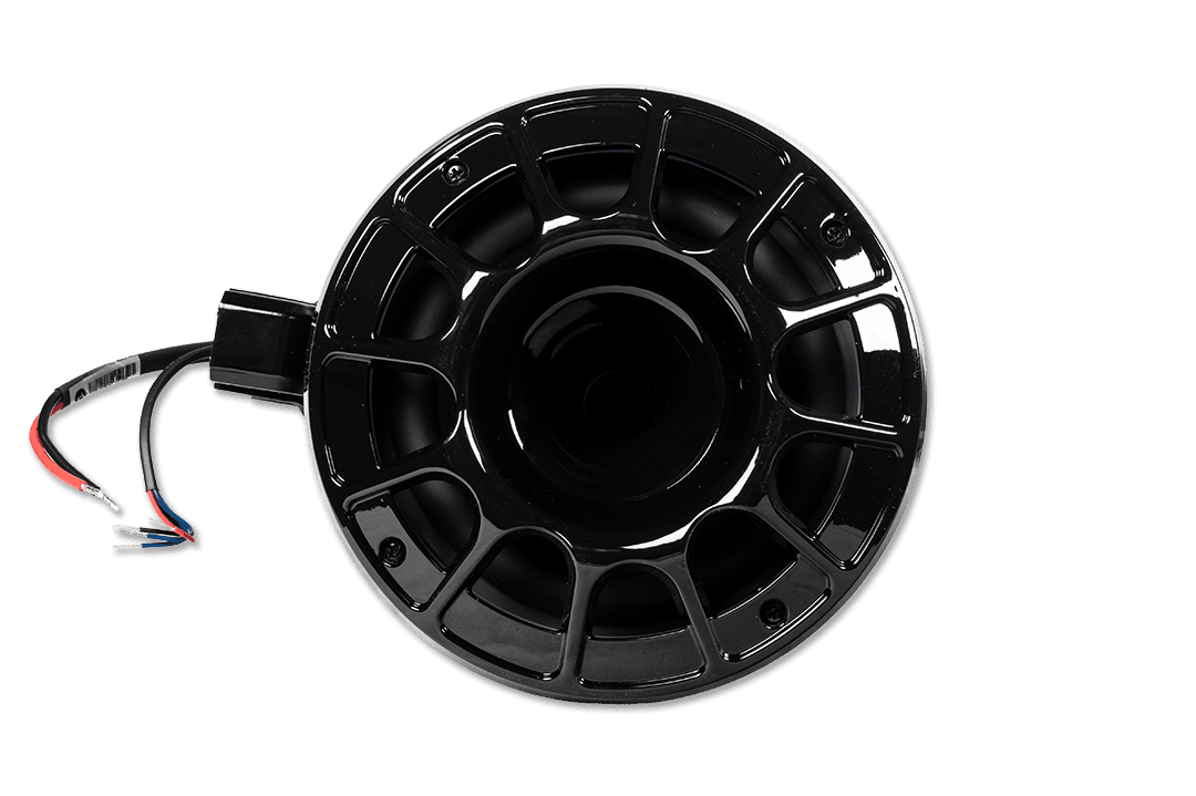 Nemesis Audio -  WAKE-6.5 -  6.5″ marine (boat) tower speakers, 300W RMS / 600W peak, horn-loaded compression driver, RGB lighting, IP65 rating.