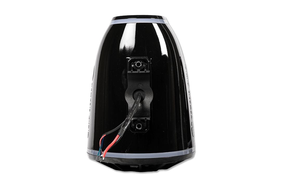 Nemesis Audio -  WAKE-6.5 -  6.5″ marine (boat) tower speakers, 300W RMS / 600W peak, horn-loaded compression driver, RGB lighting, IP65 rating.