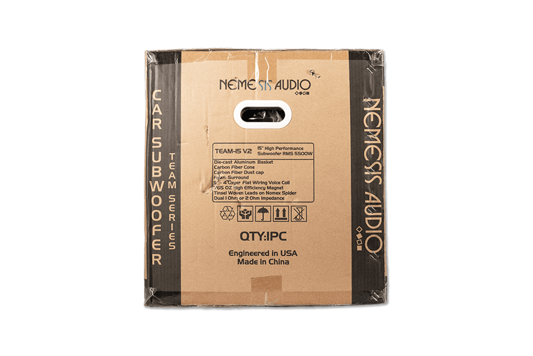 Nemesis Audio - TEAM-15 V.2 - 15″ High Performance Subwoofer, 5500W RMS. Heavy-duty design with 5″ voice coil and 765oz magnet.