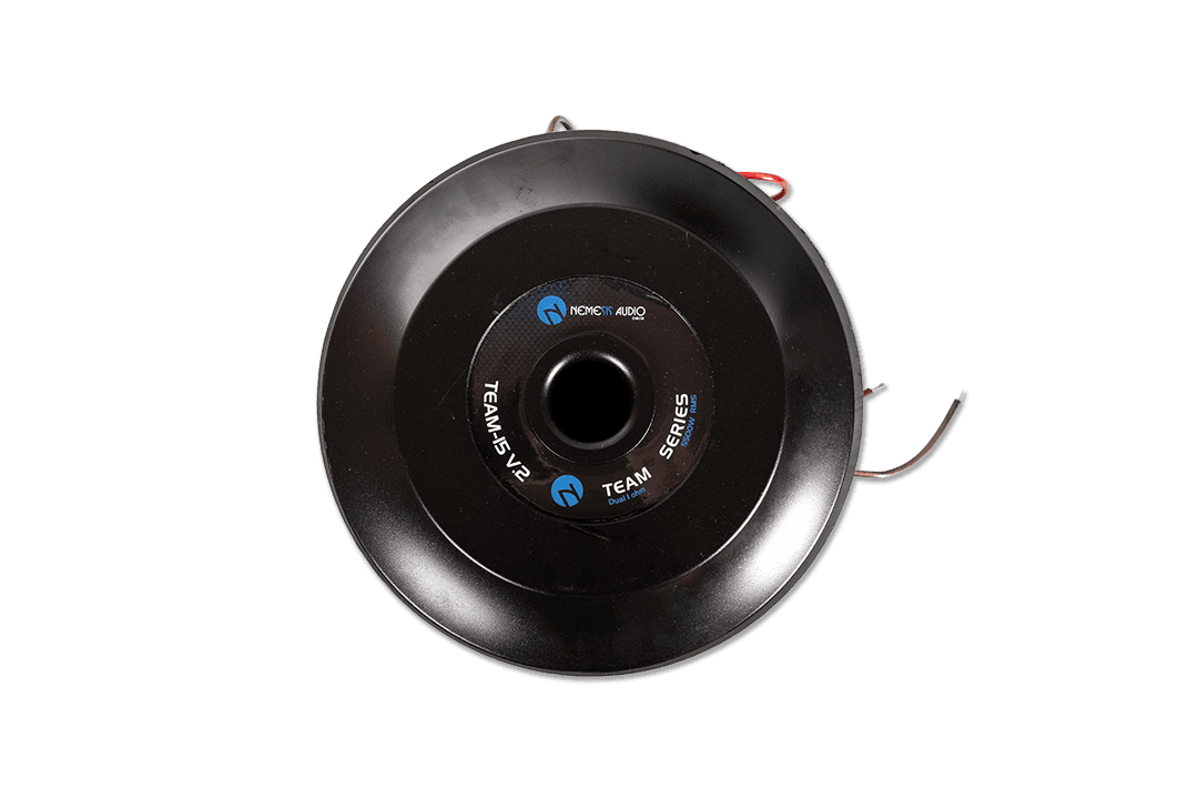 Nemesis Audio - TEAM-15 V.2 - 15″ High Performance Subwoofer, 5500W RMS. Heavy-duty design with 5″ voice coil and 765oz magnet.