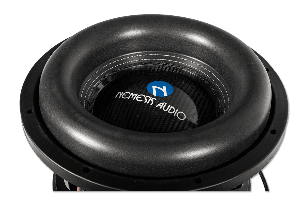 Nemesis Audio -  TEAM-12 V.2 - 12″ High Performance Subwoofer, 4500W RMS. Carbon fiber cone, 4.5″ voice coil, and massive 654 oz magnet.