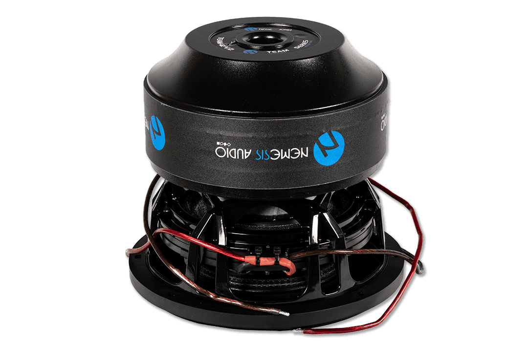 Nemesis Audio -  TEAM-12 V.2 - 12″ High Performance Subwoofer, 4500W RMS. Carbon fiber cone, 4.5″ voice coil, and massive 654 oz magnet.