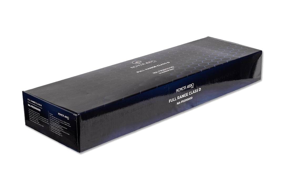 Nemesis Audio -  NA-FR20000D - 1-channel Class D amp, 20,000W RMS @1-Ohm. Smart cooling, full protection, and bass boost.