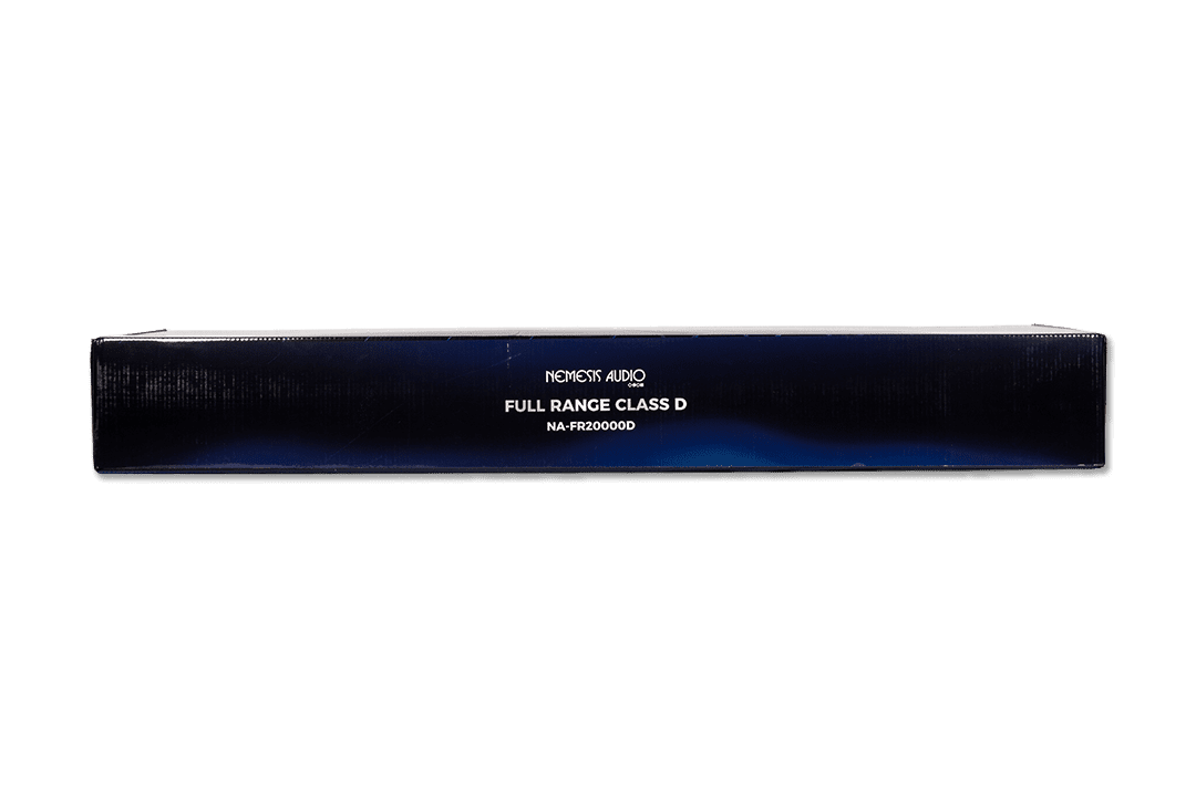 Nemesis Audio -  NA-FR20000D - 1-channel Class D amp, 20,000W RMS @1-Ohm. Smart cooling, full protection, and bass boost.