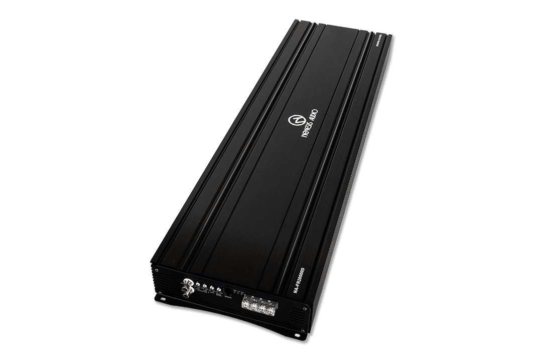 Nemesis Audio -  NA-FR20000D - 1-channel Class D amp, 20,000W RMS @1-Ohm. Smart cooling, full protection, and bass boost.