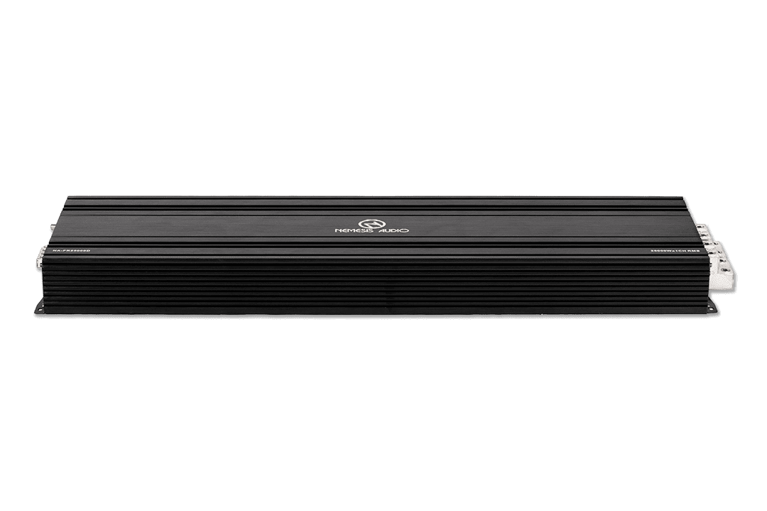 NA-FR25000D  |  1-channel full-range Class D amp with 25,000W RMS @1-Ohm. Built for extreme car audio performance.