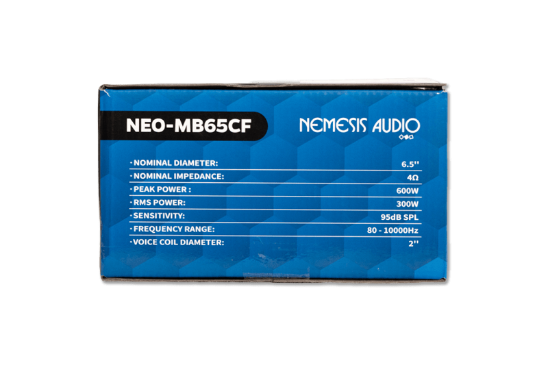 Nemesis Audio  - NEO-MB65CF 6.5″ Water Resistant Neodymium Midbass Speaker – 600W Max
