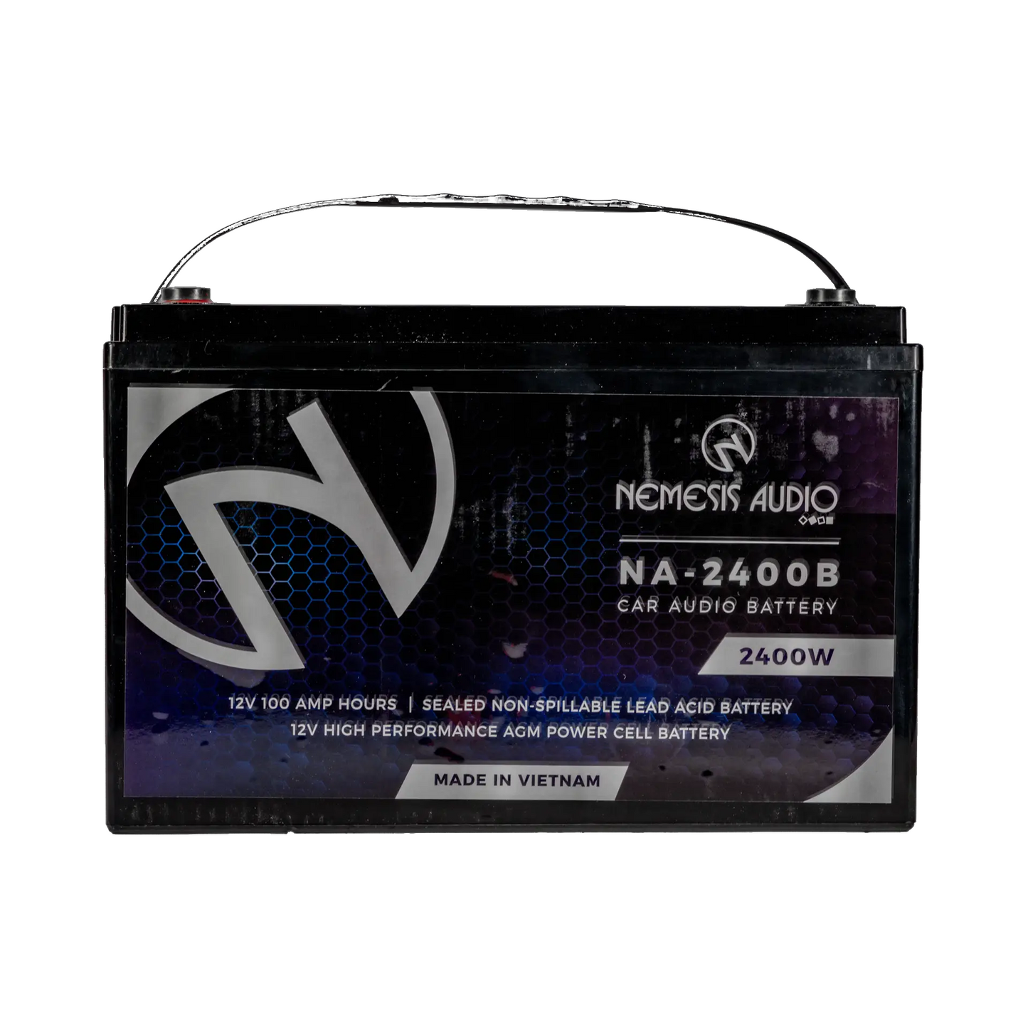 Nemesis Audio | NA-2400B  | 2400W | Car Audio Battery 12V/100AMP Hours AGM Battery