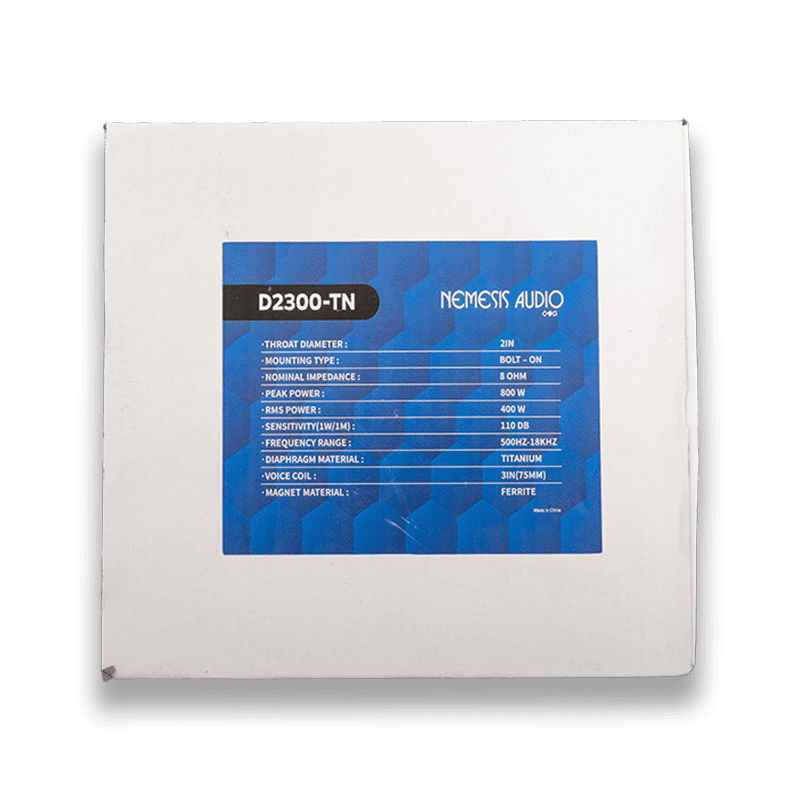 Nemesis Audio | D2300-TN | 2″ | High-Output Compression Driver with Titanium Diaphragm – 800W Max