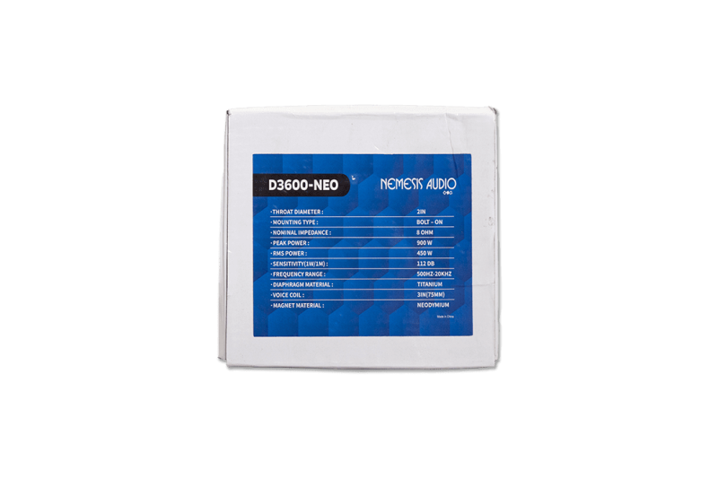 Nemesis Audio | D3600-NEO | 2″ | Neodymium High-Output Compression Driver – 900W Max