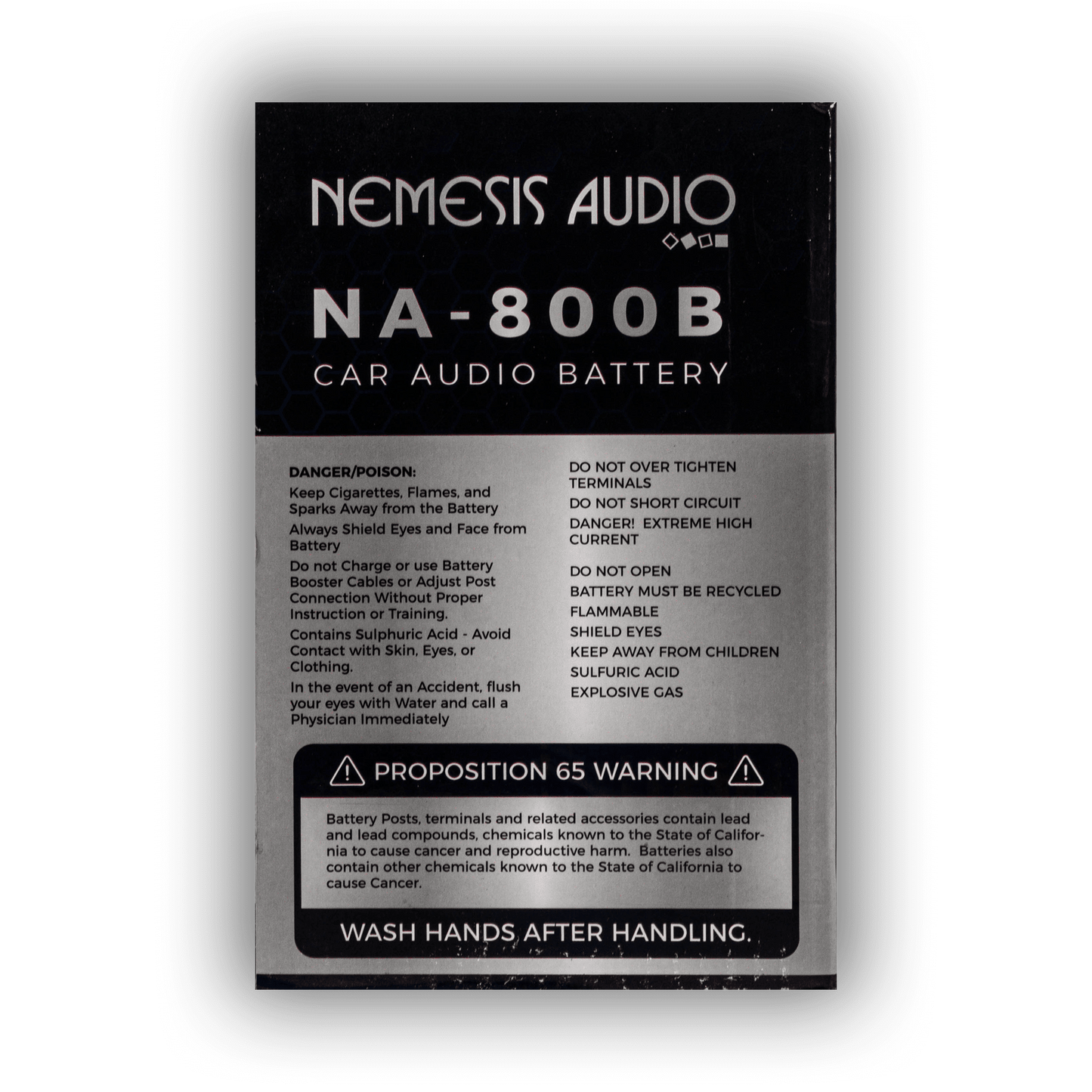 Nemesis Audio | NA-800B | 800W | Car Audio Battery
