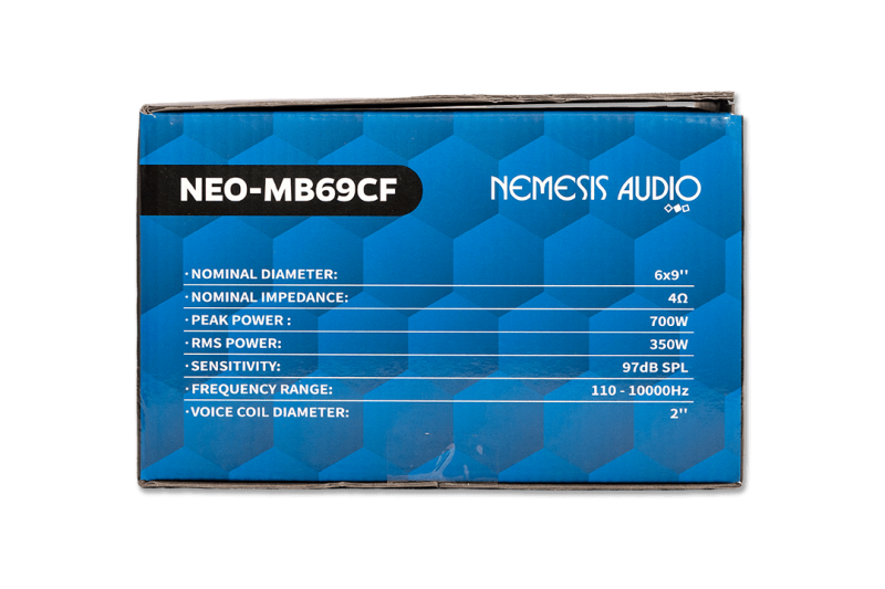 Nemesis Audio  - NEO-69WPF 6×9″ Water Resistant Neodymium Midrange Speaker – 700W Max