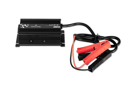 Nemesis Audio - Li-1215 12V lithium charger with 15A capacity. Safe, efficient charging for Nemesis LiFePO4 batteries.