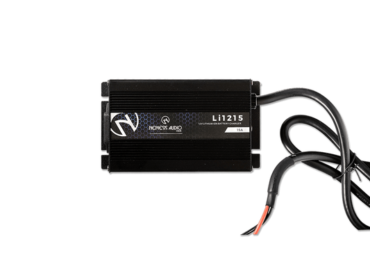 Nemesis Audio - Li-1215 12V lithium charger with 15A capacity. Safe, efficient charging for Nemesis LiFePO4 batteries.