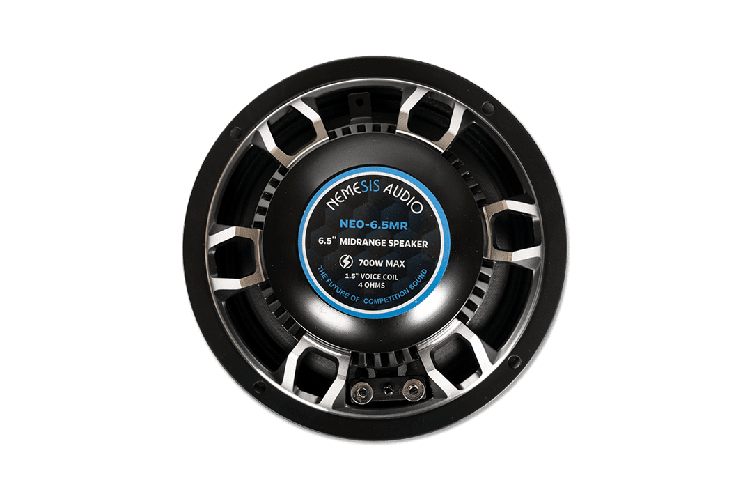 Nemesis Audio -  NEO-6.5MR - 6.5″ Neodymium midrange speaker  700W MAX/ 350W RMS  Sensitivity: 99.5dB  Frequency Range: 120Hz–15kHz range  4 Ohm