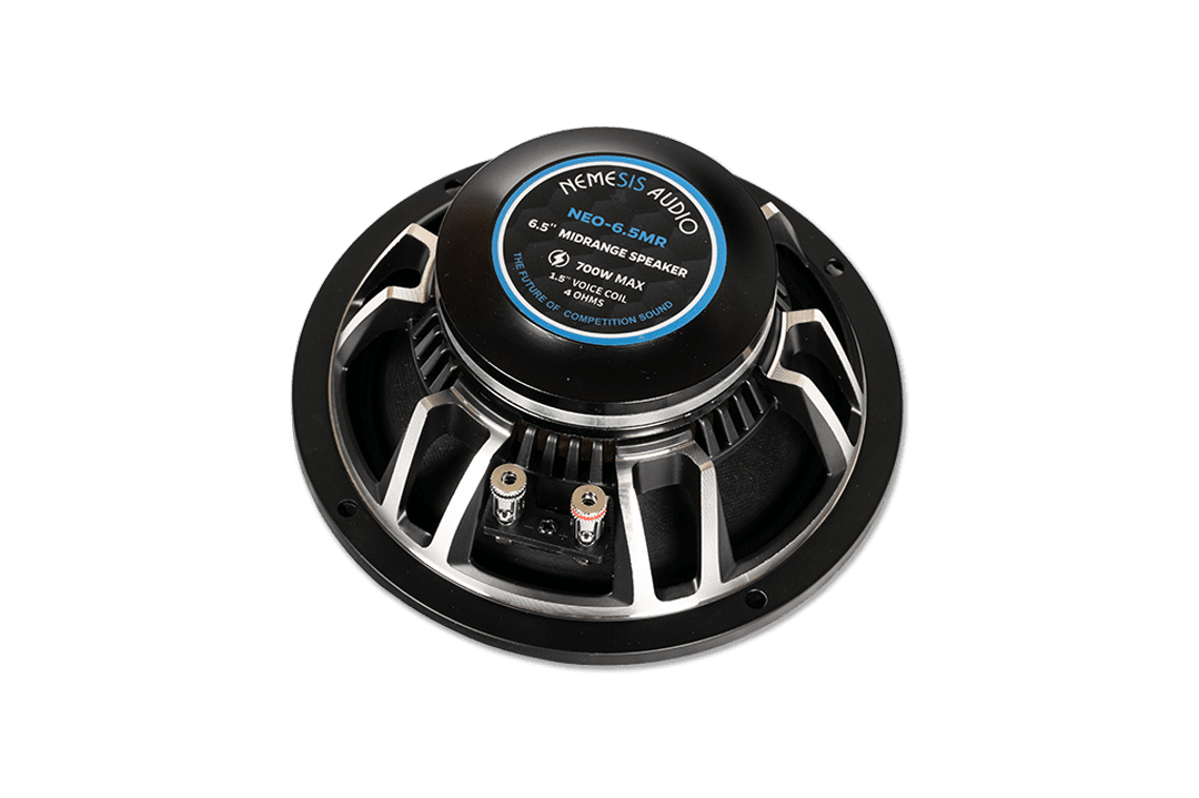 Nemesis Audio -  NEO-6.5MR - 6.5″ Neodymium midrange speaker  700W MAX/ 350W RMS  Sensitivity: 99.5dB  Frequency Range: 120Hz–15kHz range  4 Ohm