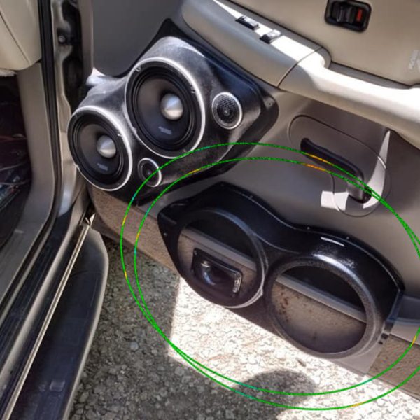 Custom Speaker Pods -Dual 8″ Front Door Speaker Pods for the 2000-2006 Chevrolet Avalanche, Tahoe, Suburban, Silverado, GMC Yukon, Sierra & Cadillac Escalade