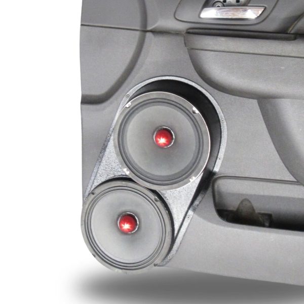 Pasgemaakte Luidsprekerpeule - Dubbele 8″ Voordeurluidsprekerpeule vir die 2010-2013 Chevrolet Silverado, GMC Sierra, 2010-2014 Chevrolet Avalanche, Tahoe, Suburban, GMC Yukon &amp; Cadillac Escalade *BOONSTE HANDVAT* 