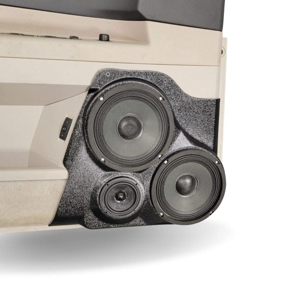 Pasgemaakte luidsprekerpeule - Dubbele 6.5″ en 3.5″ luidsprekerpeule vir die voordeur van 'n 05-07 Chrysler 300C 