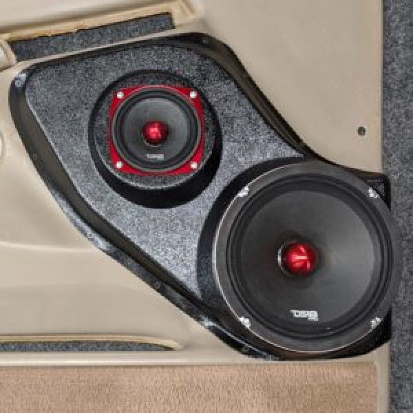 Pasgemaakte Luidsprekerpeule - 8″ + 4″ Voordeurluidsprekerpeule vir die 2000-2006 Chevrolet Avalanche, Tahoe, Suburban, Silverado, GMC Yukon, Sierra &amp; Cadillac Escalade