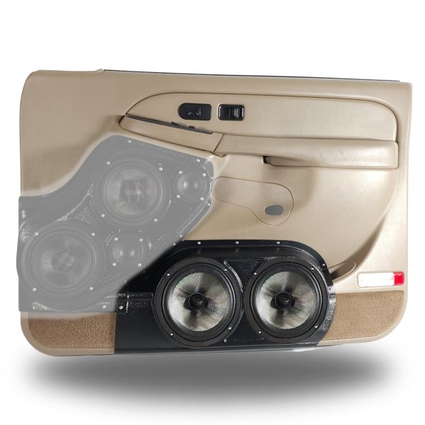Custom Speaker Pods -Dual 8″ Front Door Speaker Pods for the 2000-2006 Chevrolet Avalanche, Tahoe, Suburban, Silverado, GMC Yukon, Sierra & Cadillac Escalade