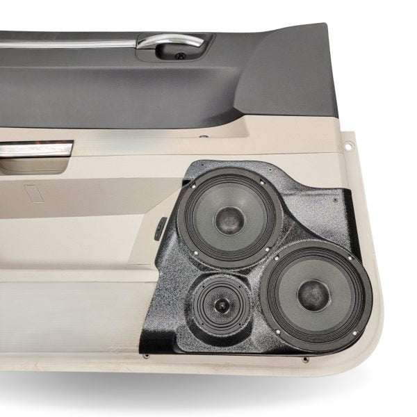 Pasgemaakte luidsprekerpeule - Dubbele 6.5″ en 3.5″ luidsprekerpeule vir die voordeur van 'n 05-07 Chrysler 300C 