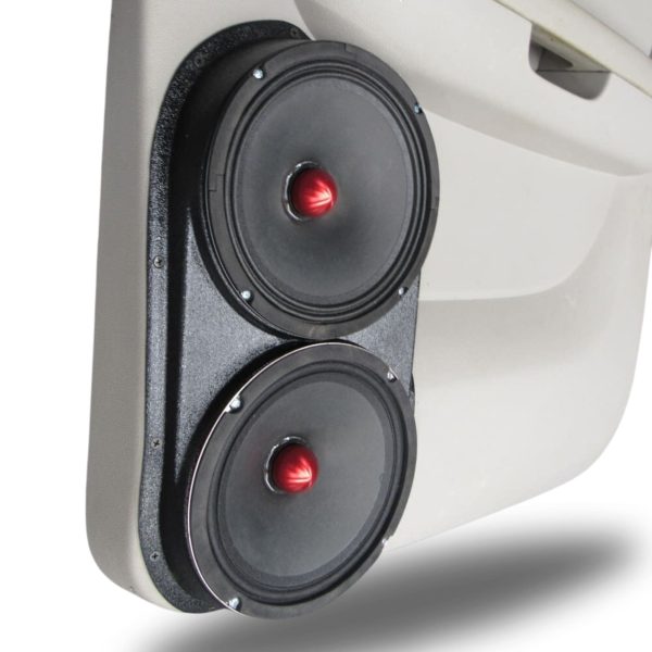 Custom Speaker Pods - Dual 8″ Rear Door Speaker Pods for the 2007-2014 Chevrolet Avalanche, Tahoe, Suburban, Silverado, GMC Yukon, Sierra & Cadillac Escalade *UPPER HANDLE*