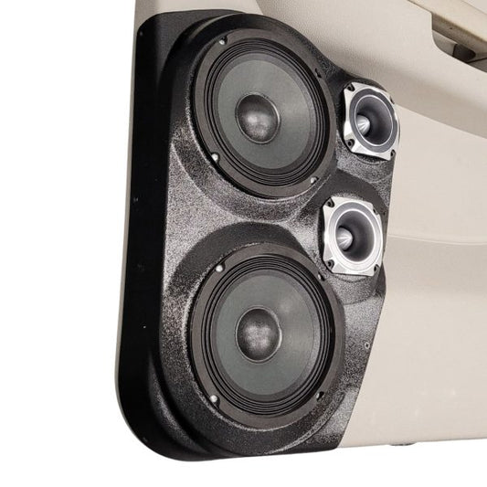 Pasgemaakte Luidsprekerpeule - Dubbele 6.5″ en Dubbele 3.5″ Agterdeurluidsprekerpeule vir die 2007-2013 Silverado, Sierra &amp; 2007-2014 Avalanche, Escalade, Tahoe, Suburban &amp; Yukon *BOONSTE HANDVAT*