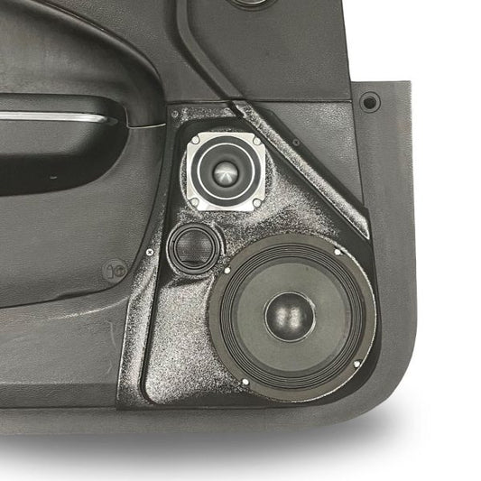 Pasgemaakte luidsprekerpeule - 6.5″ en 3.5″ en tweeter-luidsprekerpeule vir die voordeur van 'n 11-23 Dodge Charger-Chrysler 300C 