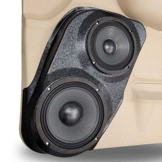 Custom Speaker Pods - 8″ + 6.5″ Front Door Speaker Pods for the 2007-2009 Chevrolet Avalanche, Tahoe, Suburban, Silverado, GMC Yukon, Sierra & Cadillac Escalade *UPPER HANDLE*
