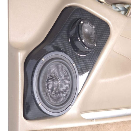 Pasgemaakte Luidsprekerpeule - Flenslose 6.5″ + 3.5″ Voordeurluidsprekerpeule vir die 2000-2006 Chevrolet Avalanche, Tahoe, Suburban, Silverado, GMC Yukon, Sierra &amp; Cadillac Escalade
