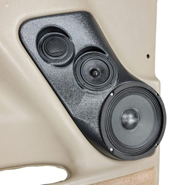 Custom Speaker Pods - Flangeless 6.5″ + 3.5″ + Tweeter Front Door Speaker Pods for the 2000-2006 Chevrolet Avalanche, Tahoe, Suburban, Silverado, GMC Yukon, Sierra & Cadillac Escalade