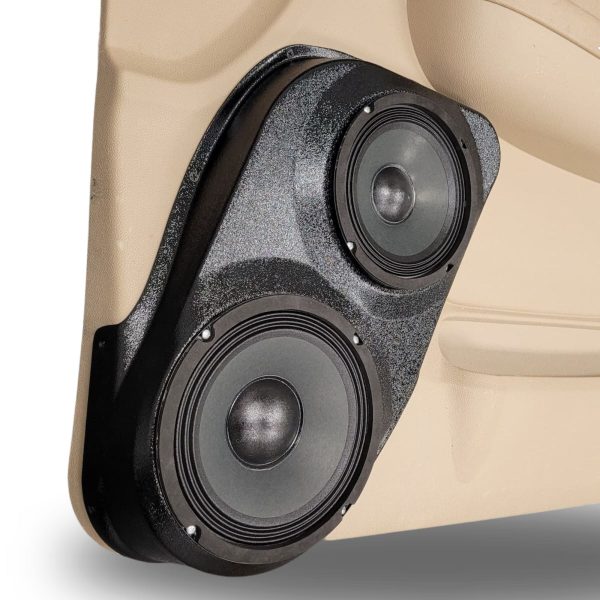 Pasgemaakte Luidsprekerpeule - 8″ + 6.5″ Voordeurluidsprekerpeule vir die 2007-2009 Chevrolet Avalanche, Tahoe, Suburban, Silverado, GMC Yukon, Sierra &amp; Cadillac Escalade *BOONSTE HANDVAT* 