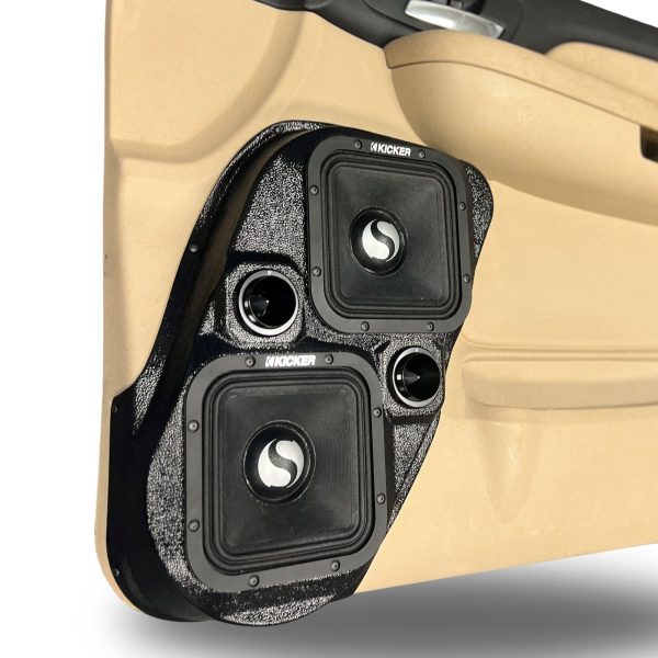 Pasgemaakte Luidsprekerpeule - Dubbele 7″ en Dubbele Tweeter-luidsprekerpeule vir die voordeur van 'n 07-09 GM Volgrootte Bakkie Boonste Handvatsel