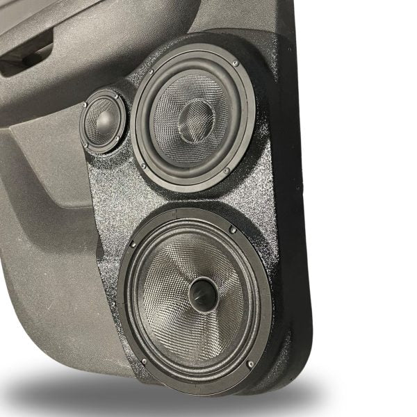 Custom Speaker Pods - 8″ and 6.5″ and 3.5″ Speaker Pods for the Rear Door of a 07-14 GM Full Size Truck Upper Handle