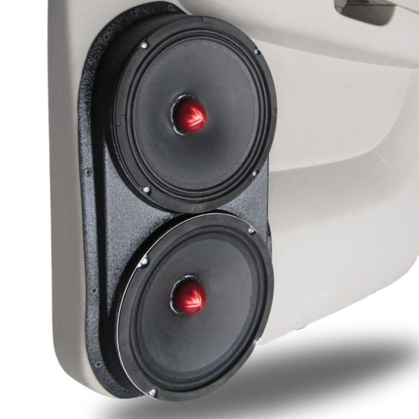 Custom Speaker Pods - Dual 8″ Rear Door Speaker Pods for the 2007-2014 Chevrolet Avalanche, Tahoe, Suburban, Silverado, GMC Yukon, Sierra & Cadillac Escalade *UPPER HANDLE*