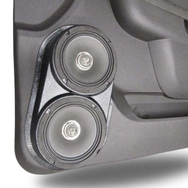 Custom Speaker Pods - Dual 6.5″ Front Door Speaker Pods for the 2010-2013 Chevrolet Silverado, GMC Sierra, 2010-2014 Chevrolet Avalanche, Tahoe, Suburban, GMC Yukon & Cadillac Escalade *UPPER HANDLE*