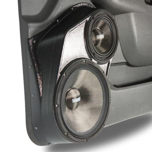 Custom Speaker Pods -   10″ + 6.5″ Front Door Speaker Pods for the 2010-2013 Chevrolet Silverado, GMC Sierra, 2010-2014 Chevrolet Avalanche, Tahoe, Suburban, GMC Yukon & Cadillac Escalade *UPPER HANDLE*