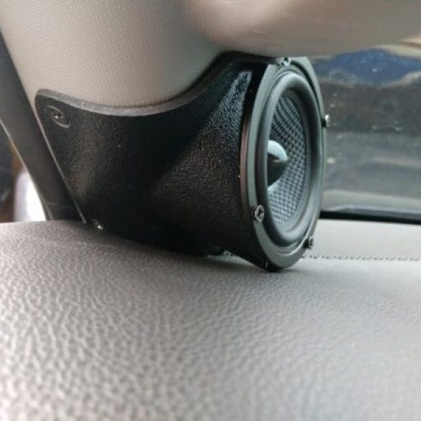 Custom Speaker Pods - 3.5″ A-Pillar Speaker Pods for the 2015-2020 Chevrolet Tahoe & Suburban + GMC Yukon (WITH DRIVER HANDLE)