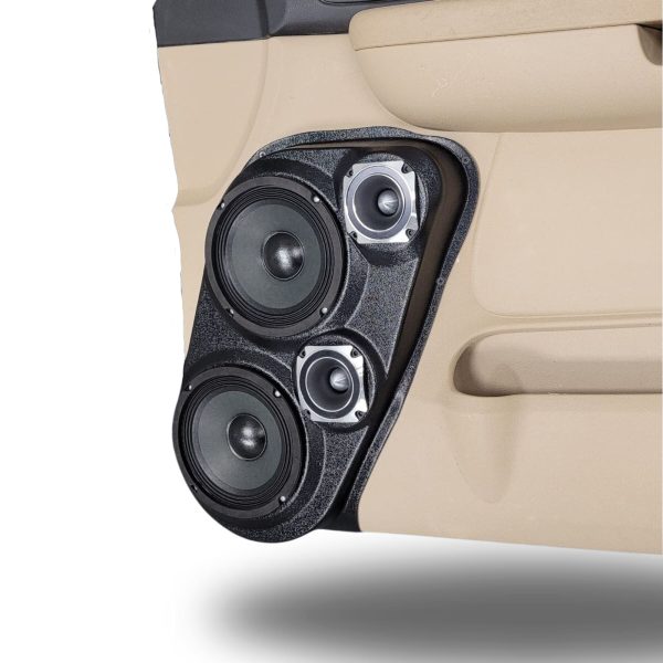 Custom Speaker Pods - Dual 6.5″ and Dual 3.5″ Speaker Pods for the Front Door of a 07-09 GM Full Size Truck Upper Handle
