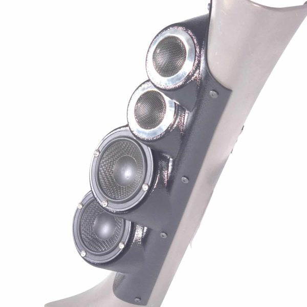 Custom Speaker Pods - Dual 3.5″ + Dual 2″ Large A-Pillar Speaker Pods for the for the 2000-2006 Chevrolet Avalanche, Tahoe, Suburban, Silverado, GMC Yukon, Sierra & Cadillac Escalade