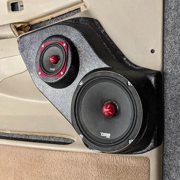 Pasgemaakte Luidsprekerpeule - 8″ + 4″ Voordeurluidsprekerpeule vir die 2000-2006 Chevrolet Avalanche, Tahoe, Suburban, Silverado, GMC Yukon, Sierra &amp; Cadillac Escalade