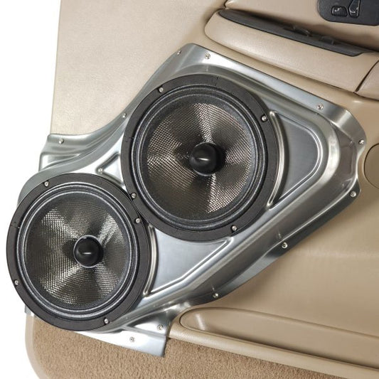 Pasgemaakte Luidsprekerpeule - Dubbele 8″ Voordeurluidsprekerpeule vir die 2000-2006 Chevrolet Avalanche, Tahoe, Suburban, Silverado, GMC Yukon, Sierra &amp; Cadillac Escalade