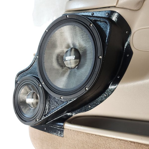 Custom Speaker Pods - 10″ + 6.5″ Front Door Speaker Pods for the 2000-2006 Chevrolet Avalanche, Tahoe, Suburban, Silverado, GMC Yukon, Sierra & Cadillac Escalade