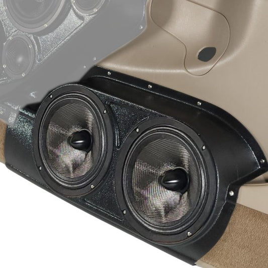 Custom Speaker Pods -Dual 8″ Front Door Speaker Pods for the 2000-2006 Chevrolet Avalanche, Tahoe, Suburban, Silverado, GMC Yukon, Sierra & Cadillac Escalade